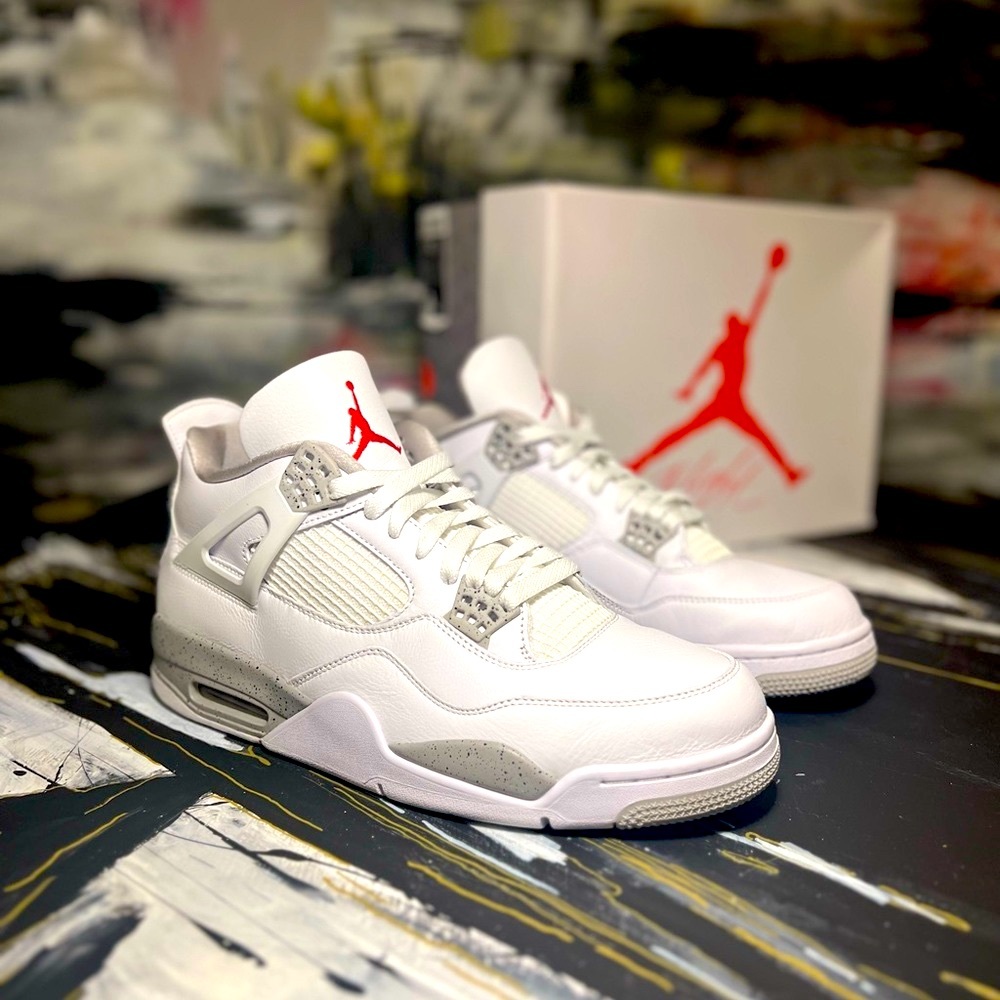 NIKE || AIR JORDAN RETRO 4 || WHITE OREO SZ 12 - Picture 2 of 10